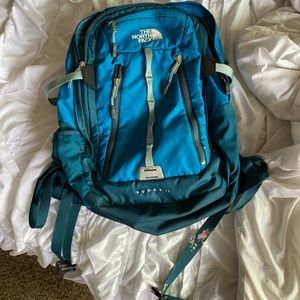 BLUE NORTH FACE BACKPACK